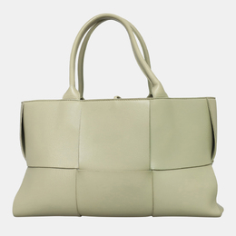 Bottega Veneta: Зелёная сумка-шоппер  Arco
