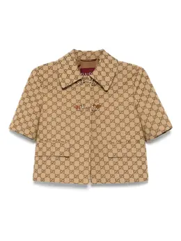 Gucci: Светлая куртка  GG Supreme
