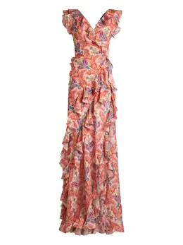 ETRO: Многоцветное платье 