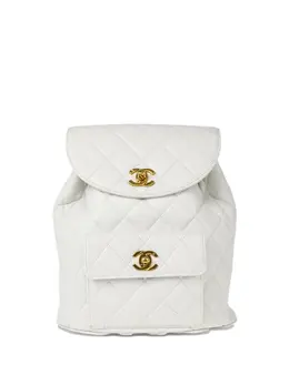 CHANEL Pre-Owned: Белый рюкзак 