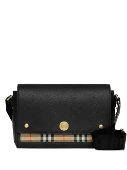 Burberry: Чёрная сумка  Note