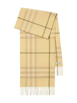 Burberry: Жёлтый шарф 