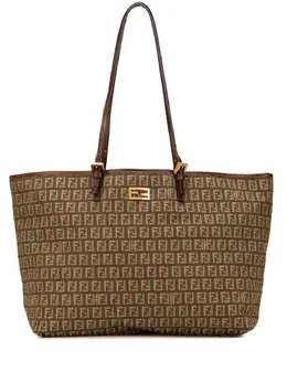 Fendi Pre-Owned: Коричневая сумка-шоппер 