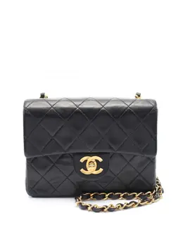 CHANEL Pre-Owned: Чёрная сумка через плечо 