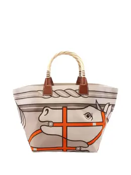 Hermès Pre-Owned: Коричневая сумка-шоппер 