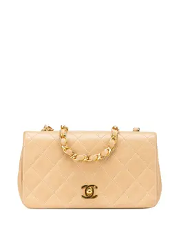 CHANEL Pre-Owned: Коричневая сумка через плечо 