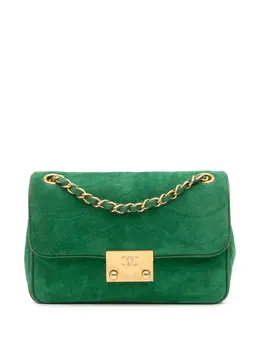 CHANEL Pre-Owned: Зелёная сумка через плечо 