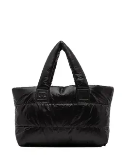 CHANEL Pre-Owned: Чёрная сумка-шоппер 