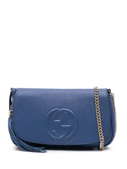 Gucci Pre-Owned: Голубая сумка через плечо 