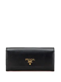 Prada Pre-Owned: Чёрный кошелёк 