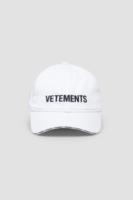 Vetements: Белая кепка 