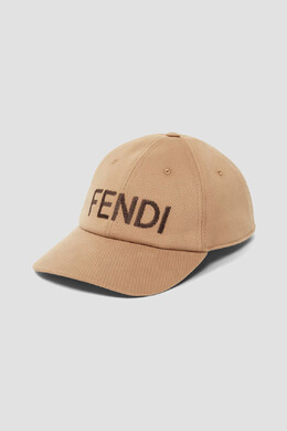 Fendi: Кепка с надписями 