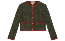 Gucci: Зелёная куртка 