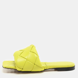 Bottega Veneta: Зелёные сандалии  Lido