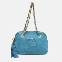 Gucci: Голубая сумка  Soho