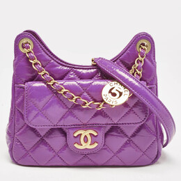 Chanel: Фиолетовая сумка 