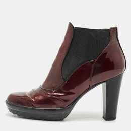 Tod's: Бордовые ботинки 