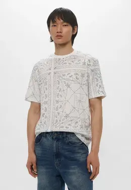 Armani Exchange: Белая футболка 