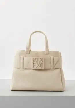Armani Exchange: Бежевая сумка 