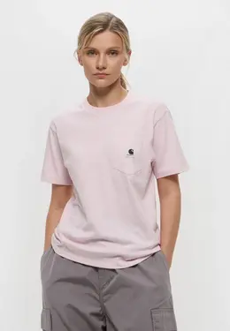 Carhartt WIP: Розовая футболка 