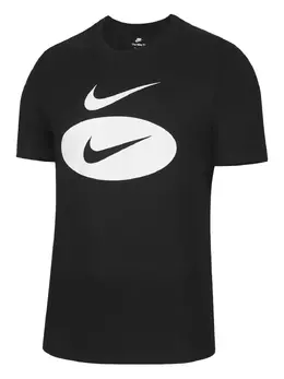 Nike: Чёрная футболка  Swoosh