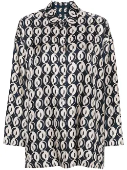 'S Max Mara: Синяя блуза 