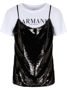 Armani Exchange: Футболка с блёстками 