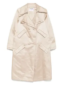 CHANEL Pre-Owned: Бежевое пальто 