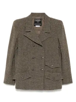CHANEL Pre-Owned: Коричневый жакет 