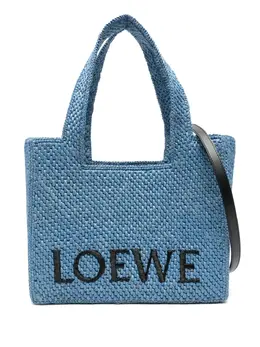 LOEWE: Голубая сумка-шоппер 