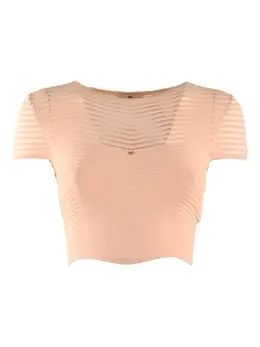 Elisabetta Franchi: Бежевый топ 