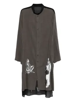 Yohji Yamamoto: Рубашка с принтом 