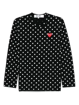 Comme Des Garçons Play: Чёрная футболка 