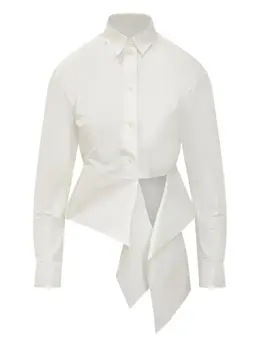 Givenchy: Рубашка с бантом 