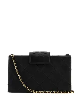 Tory Burch: Чёрная сумка  Fleming