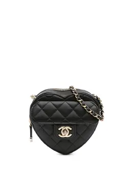 CHANEL Pre-Owned: Чёрная сумка через плечо 