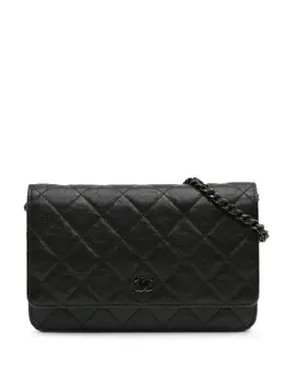 CHANEL Pre-Owned: Чёрный кошелёк 