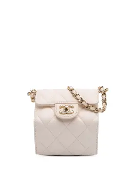 CHANEL Pre-Owned: Белая сумка через плечо 