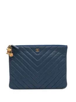 CHANEL Pre-Owned: Голубой клатч 