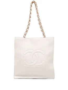 CHANEL Pre-Owned: Блестящая сумка-шоппер 