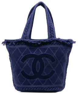 CHANEL Pre-Owned: Голубая сумка-шоппер 