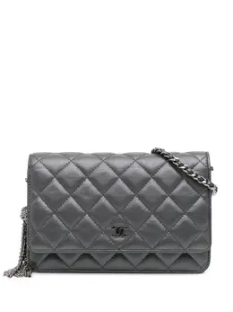 CHANEL Pre-Owned: Серый кошелёк 