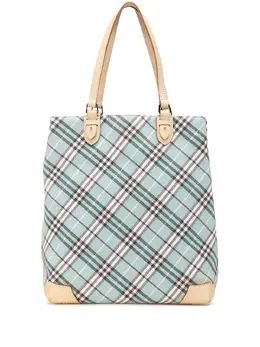 Burberry Pre-Owned: Голубая сумка-шоппер 