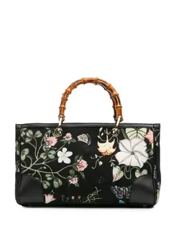Gucci Pre-Owned: Сумка-шоппер с растительным принтом 