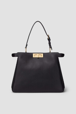 Fendi: Чёрная сумка  Peekaboo