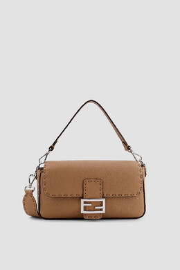 Fendi: Коричневая сумка  Baguette