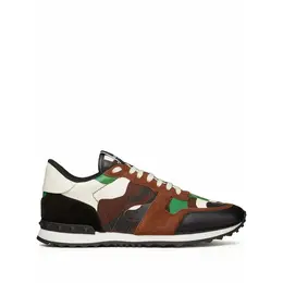 Valentino: Чёрные кеды  Rockrunner Camouflage