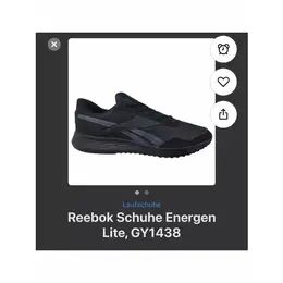 Reebok: Чёрные кроссовки 