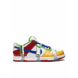 NIKE: Серебристые кеды  SB Dunk Low