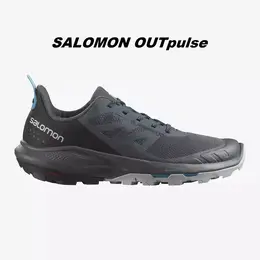 Salomon: Чёрные кроссовки 